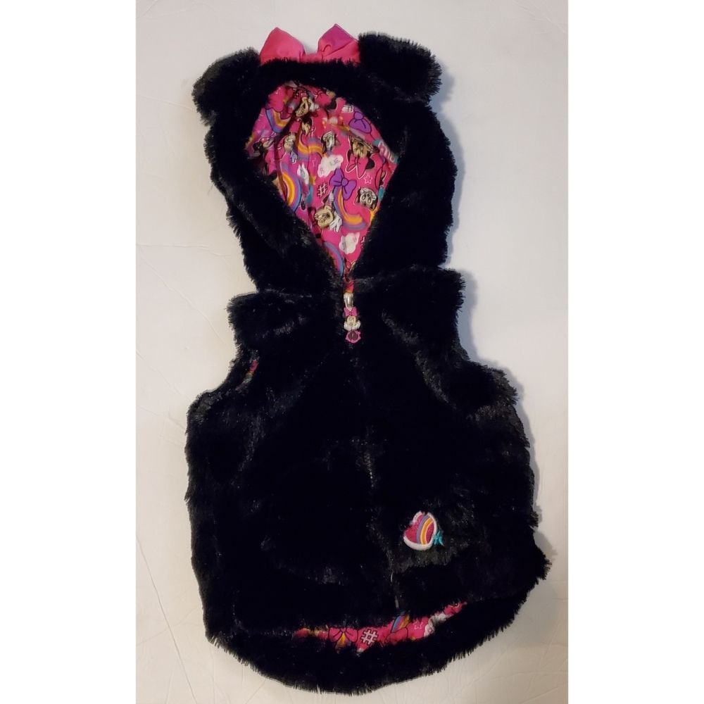 The Disney Store Minnie Mouse Faux Fur Vest Size 2T